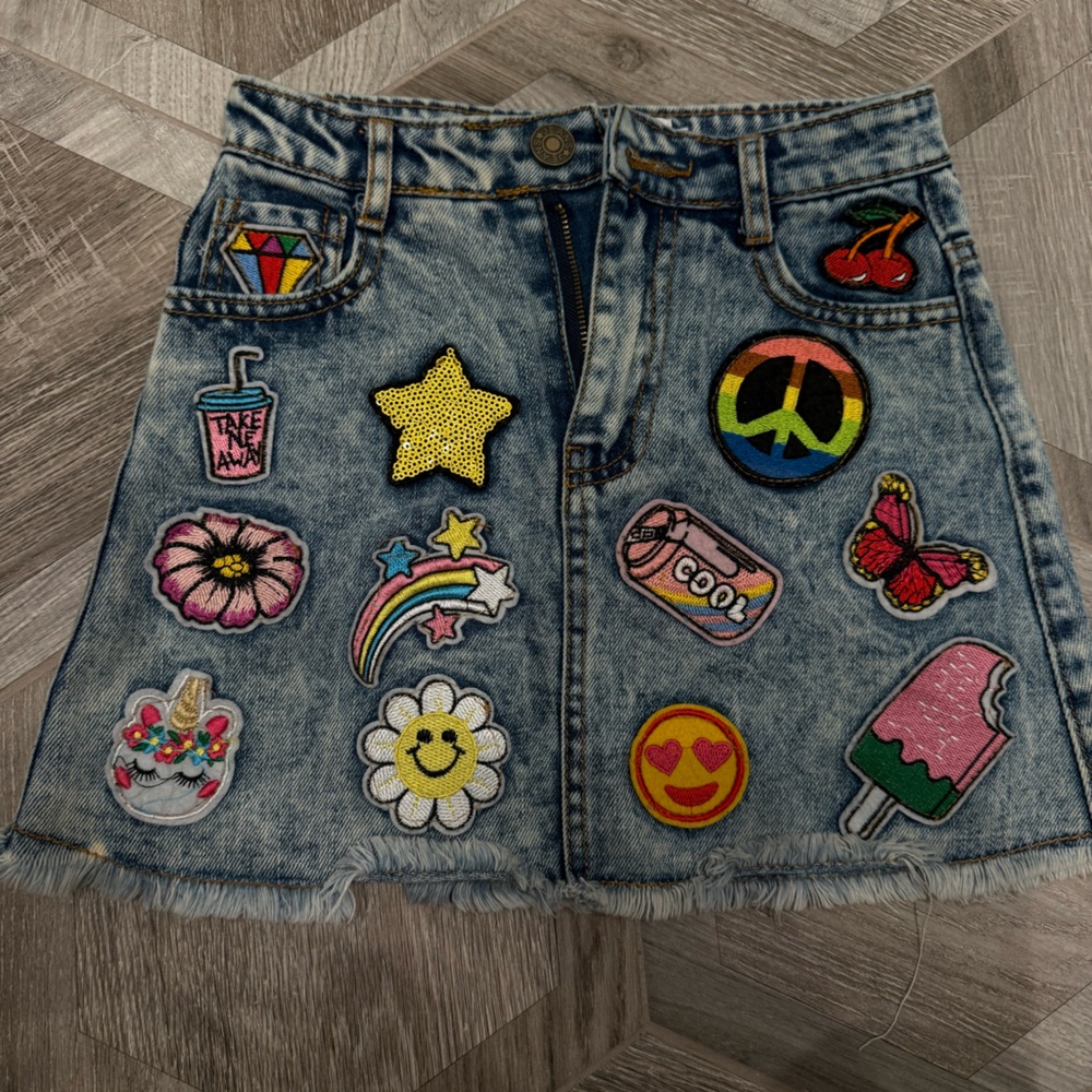 Denim Patchwork Skirt Lola and the boys